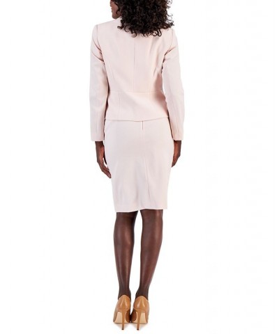 Women's Check Three-Button Jacket & Skirt Suit Regular and Petite Sizes Light Blossom $64.50 Skirts