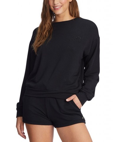 Juniors' Surfing by Moonlight Crewneck Lounge Top Anthracite $34.80 Sweatshirts