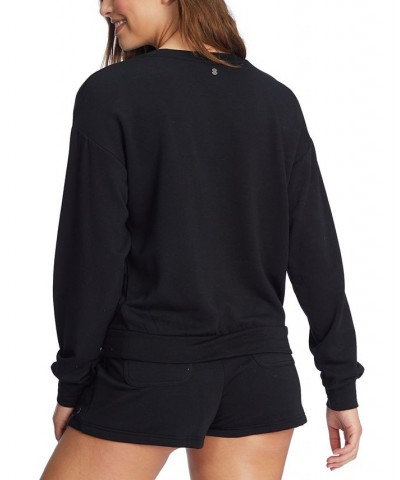 Juniors' Surfing by Moonlight Crewneck Lounge Top Anthracite $34.80 Sweatshirts