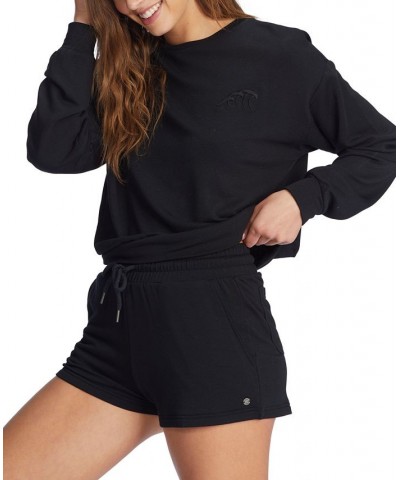 Juniors' Surfing by Moonlight Crewneck Lounge Top Anthracite $34.80 Sweatshirts