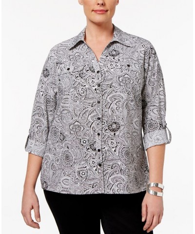 Plus Size Utility Blouse Night Whisper $15.90 Tops