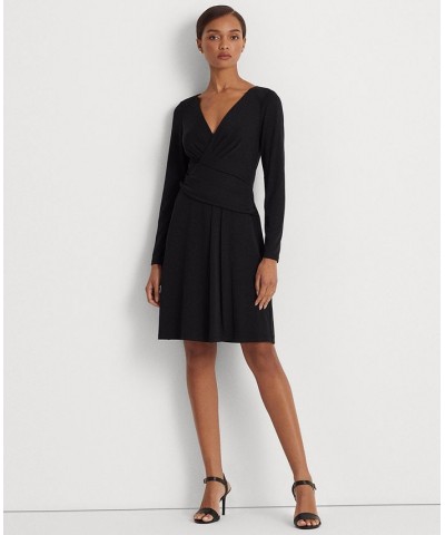 Women's Jersey Long-Sleeve Dress Black $46.50 Dresses