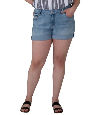 Plus Size Alex Boyfriend Jean Shorts Chelsea Blue $26.70 Shorts