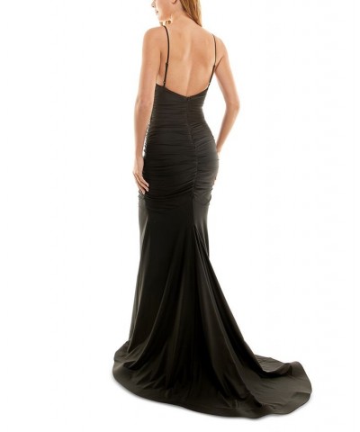 Juniors' Shirred Gown Black $59.50 Dresses