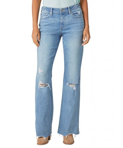 Women's Sweet Flare Distressed Frayed-Hem Jeans Capsize Dest $56.76 Jeans