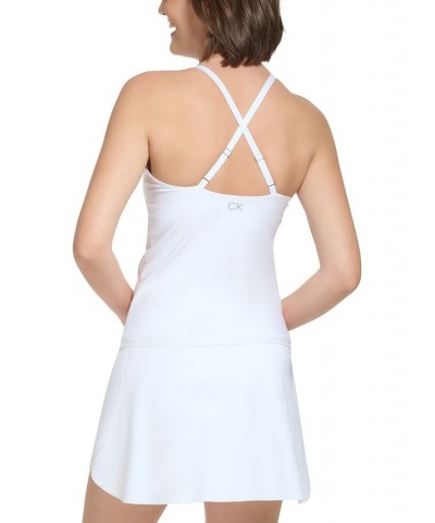 Women's Low-Impact High-Neck Tank Top White $18.29 Tops