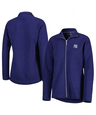 Women's Navy New York Yankees Aruba Raglan Full-Zip Jacket Navy $58.50 Jackets