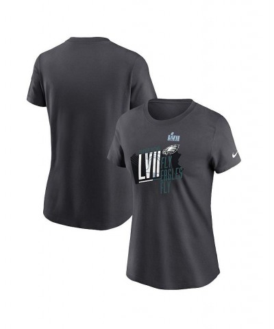 Women's Anthracite Philadelphia Eagles Super Bowl LVII Local T-shirt Anthracite $25.84 Tops