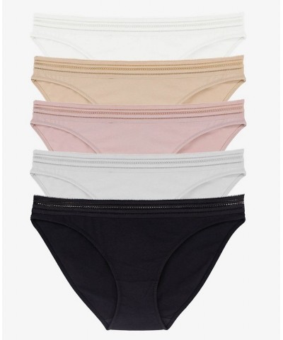 Women's Giana Hipster Panty Set 5 Piece Ivory, Beige, Pink, Gray, Black $12.69 Panty