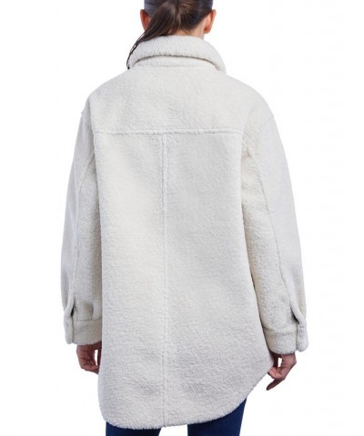 Women's Fleece Shacket Ivory/Cream $83.20 Coats