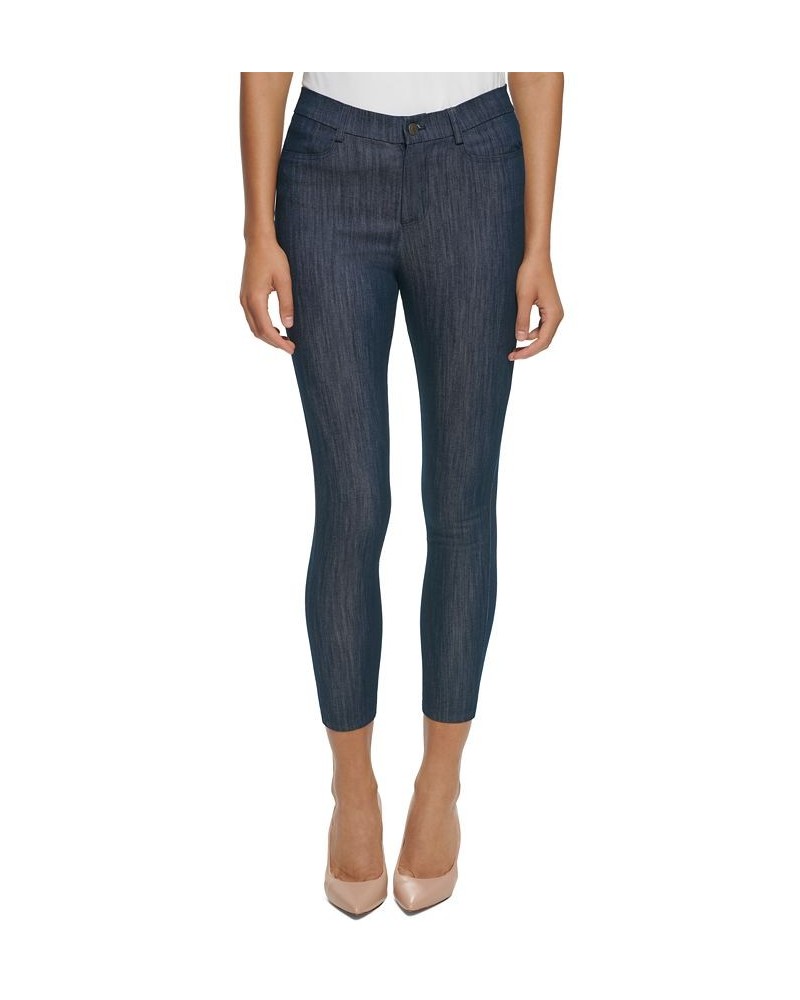 Women's Denim Skinny Ankle Pants Navy $24.90 Jeans