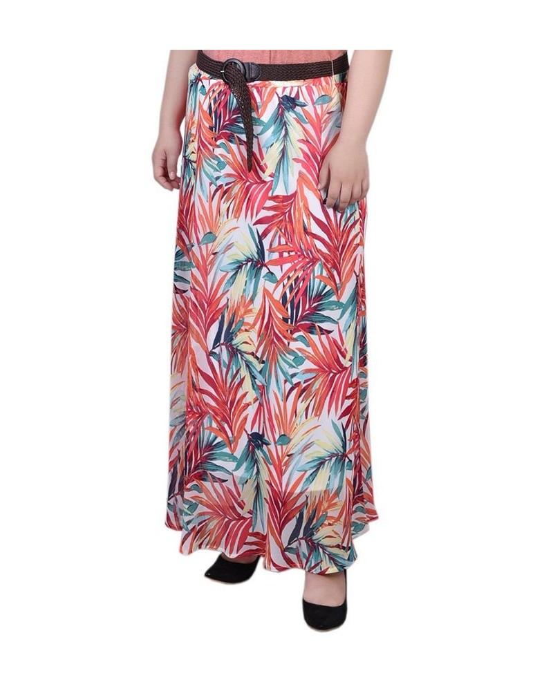 Plus Size Chiffon Maxi Skirt Cloud Dancer $17.04 Skirts