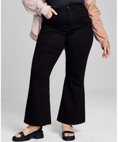 Plus Size High-Rise Flare-Leg Jeans Black $15.18 Jeans