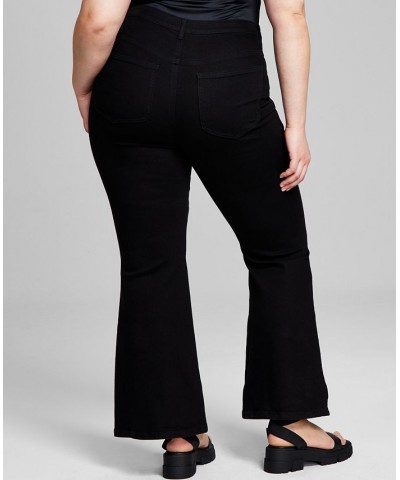 Plus Size High-Rise Flare-Leg Jeans Black $15.18 Jeans