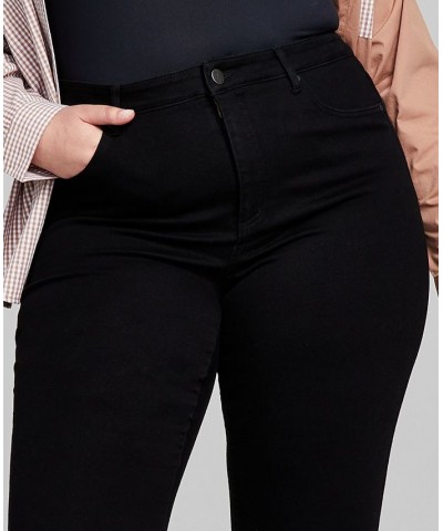 Plus Size High-Rise Flare-Leg Jeans Black $15.18 Jeans