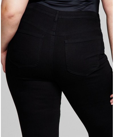 Plus Size High-Rise Flare-Leg Jeans Black $15.18 Jeans