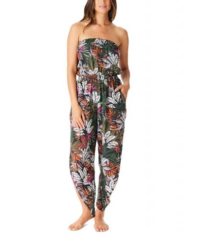 Women's La Planta Tube Jumpsuit Multi Tropical $48.02 Swimsuits