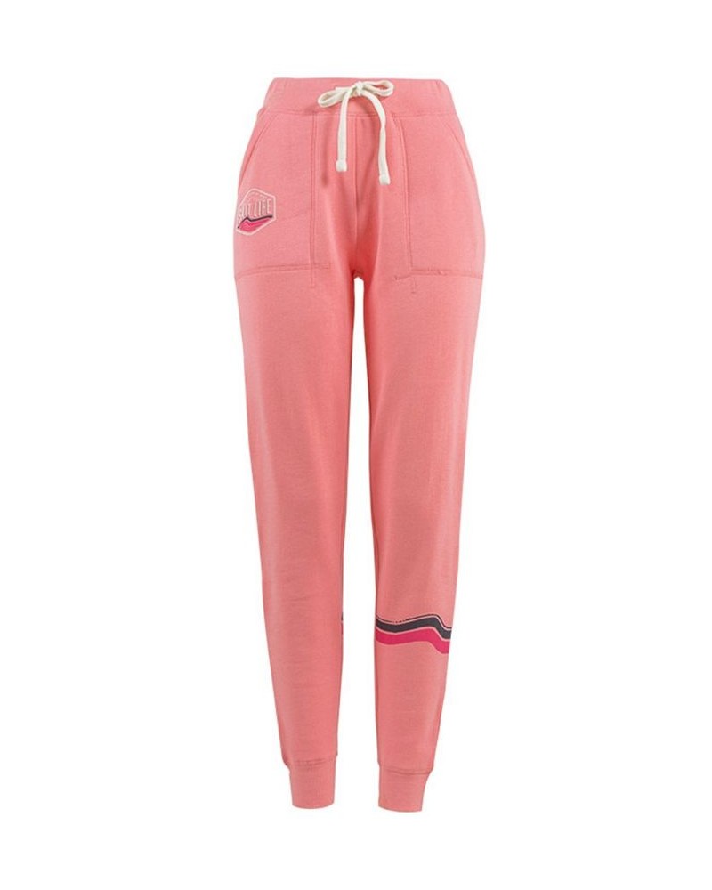 Women's Let It Go Pull-On Graphic Print Lounge Pants Pink $23.98 Pants