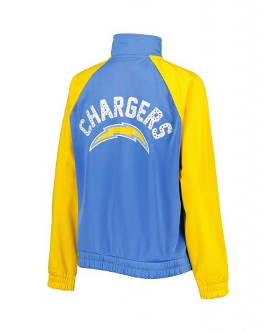 Women's Powder Blue Gold Los Angeles Chargers Confetti Raglan Full-Zip Track Jacket Powder Blue, Gold $32.12 Jackets