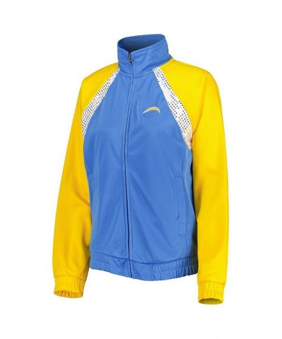 Women's Powder Blue Gold Los Angeles Chargers Confetti Raglan Full-Zip Track Jacket Powder Blue, Gold $32.12 Jackets