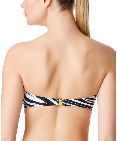 Women's New Wave Convertible Bandeau Bikini Top Black $48.06 Swimsuits