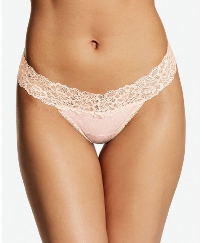 Sexy Must Have Sheer Lace Thong Underwear DMESLT Paisly Print Pink $8.91 Panty