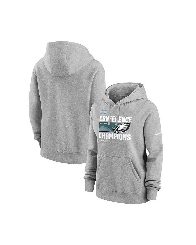 Women's Heather Gray Philadelphia Eagles 2022 NFC Champions Locker Room Trophy Collection Pullover Hoodie Heather Gray $41.40...