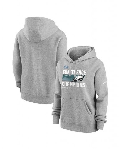 Women's Heather Gray Philadelphia Eagles 2022 NFC Champions Locker Room Trophy Collection Pullover Hoodie Heather Gray $41.40...