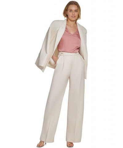 Women's Peak Lapel Two-Button Long-Sleeve Blazer Ivory/Cream $39.48 Jackets