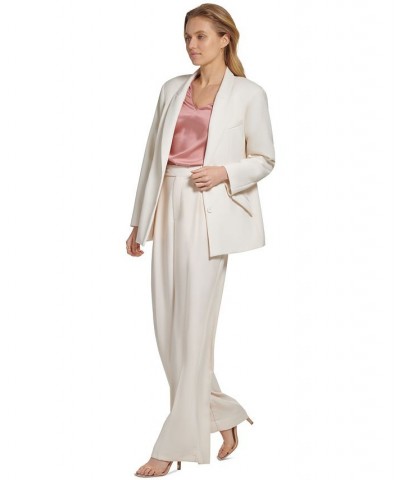 Women's Peak Lapel Two-Button Long-Sleeve Blazer Ivory/Cream $39.48 Jackets