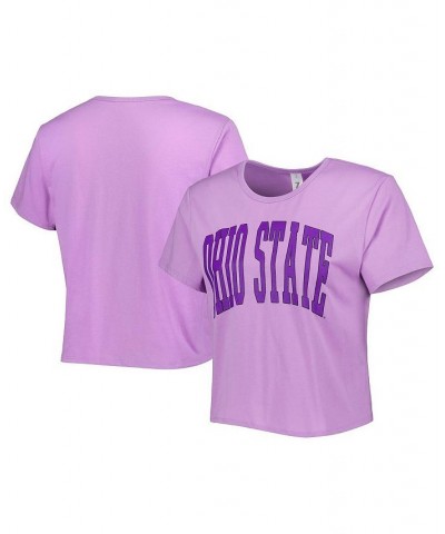 Women's Purple Ohio State Buckeyes Core Fashion Cropped T-shirt Purple $22.39 Tops