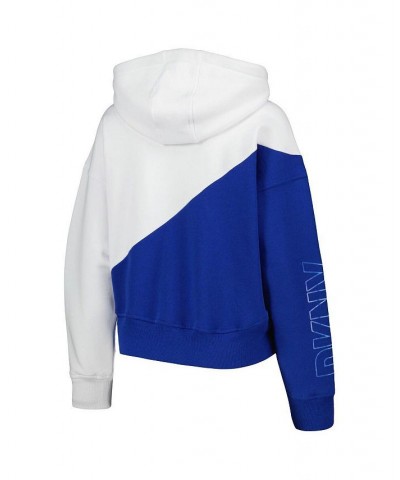 Women's White Royal Indianapolis Colts Bobbi Color Blocked Pullover Hoodie White, Royal $42.30 Sweatshirts