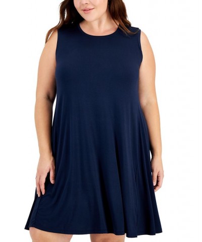 Plus Size Sleeveless Flip Flop Dress Blue $23.06 Dresses