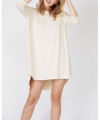 3/4 Sleeve Nightshirt Tan/Beige $21.01 Sleepwear