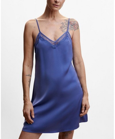 Women's Lace Camisole Dress Blue $34.79 Sleepwear