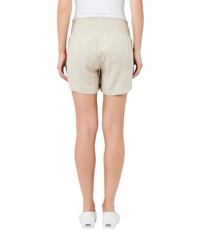 Indi Linen Shirred Short Natural $42.63 Skirts