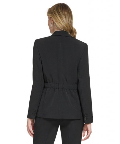 Women's Tie Waist Blazer Black $66.11 Jackets