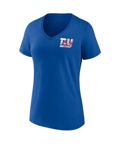 Women's Branded Royal New York Giants Team Mother's Day V-Neck T-shirt Royal $18.48 Tops