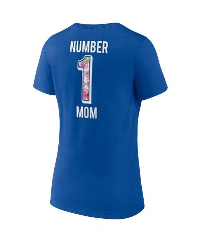 Women's Branded Royal New York Giants Team Mother's Day V-Neck T-shirt Royal $18.48 Tops