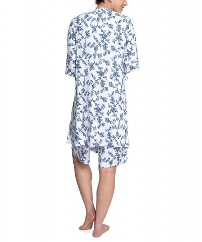 Women's 3-Piece Travel Pajama Set Lavender Paisley $29.92 Sleepwear