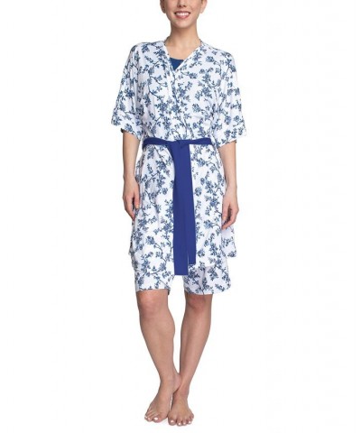 Women's 3-Piece Travel Pajama Set Lavender Paisley $29.92 Sleepwear