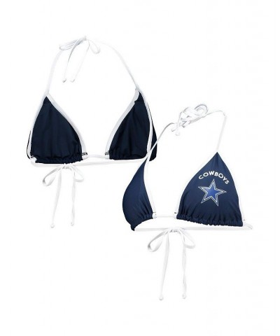 Women's Navy Dallas Cowboys Perfect Match Bikini Top Navy $22.50 Swimsuits