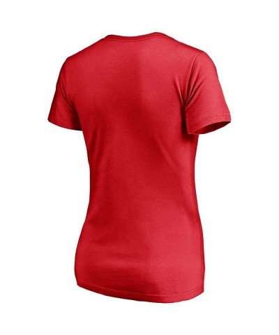 Women's Red Los Angeles Angels Hometown V-Neck T-shirt $22.79 Tops