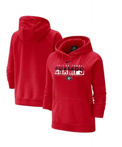 Women's Red Georgia Bulldogs College Football Playoff 2022 National Champions Tri-Blend Pullover Hoodie Red $40.80 Sweatshirts