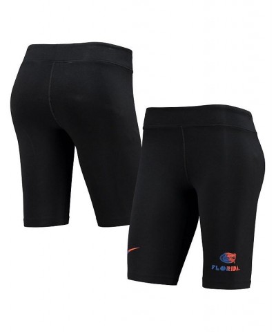 Women's Black Florida Gators Essential Tri-Blend Bike Shorts Black $22.50 Shorts