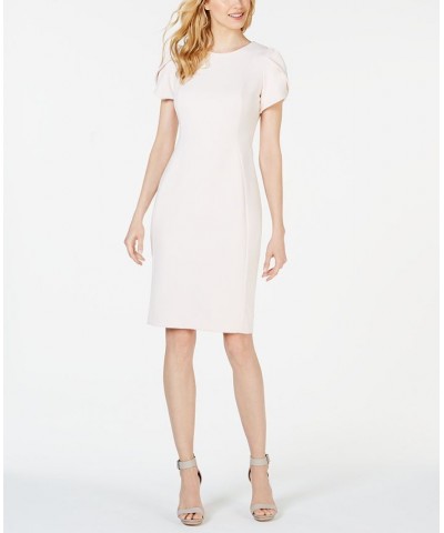 Petite Tulip-Sleeve Sheath Dress Blossom $46.99 Dresses