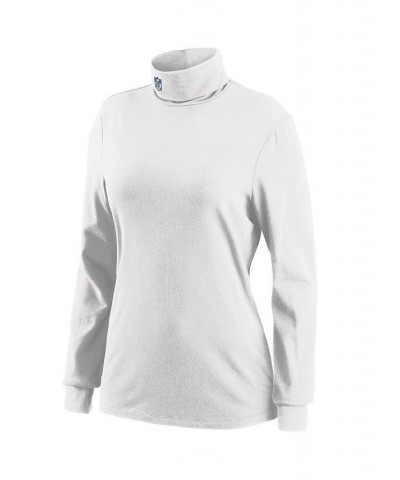 Women's White NFL Long Sleeve Tri-Blend Turtleneck T-shirt White $25.91 Tops