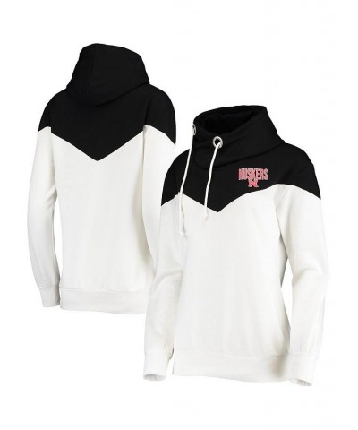 Women's White Black Nebraska Huskers Old School Arrow Blocked Cowl Neck Tri-Blend Pullover Hoodie White, Black $29.25 Sweatsh...