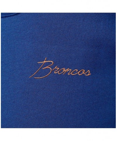 Women's Royal Denver Broncos Half-Sleeve Mock Neck T-shirt Royal $26.21 Tops