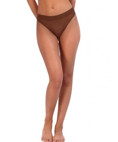 Women's Mesh High-Leg Bikini Underwear SM11875 Brown $9.44 Panty